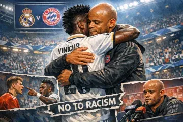 Vinícius Júnior Acknowledges Kompany's Anti-Racism Stand With a Public Embrace